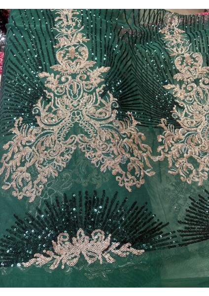 Pullu Nakışlı Dantel Kumaş