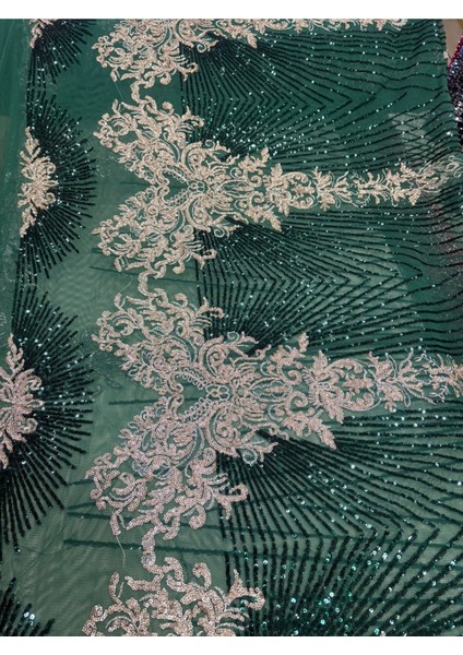 Pullu Nakışlı Dantel Kumaş