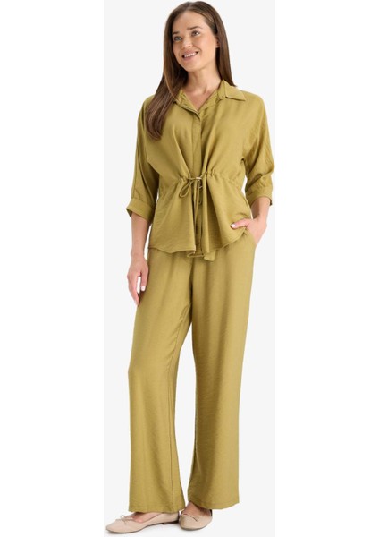 Straight Fit Cep Detaylı Geniş Paça Pantolon F3420AX25AU