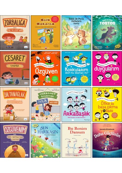 / Bıdık Ile Patik Zorbalara Karşı + Cesaret Hep Yanımda + Balyanaklar Için Mahremiyet + Merhamet Kalbimde Iyilik Her Yerde + Özgüvenim Tam Hata Yapmaktan Korkmam + Sen Harikasın /16’lı Set