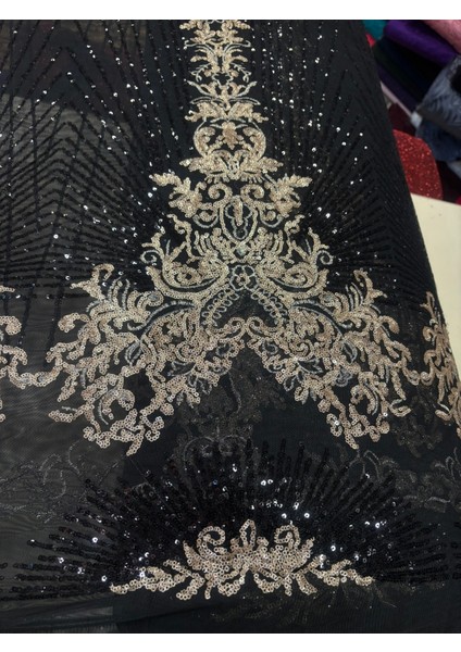 Pullu Nakışlı Dantel Kumaş