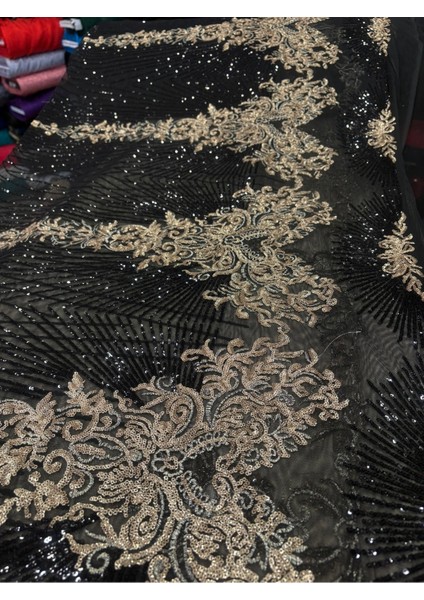 Pullu Nakışlı Dantel Kumaş indirimleri