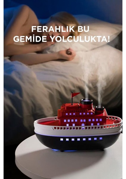 H18 Boat Tasarım Ultrasonik Hava Nemlendirici ve Renkli LED 300 ml Aroma Difüzör modelleri