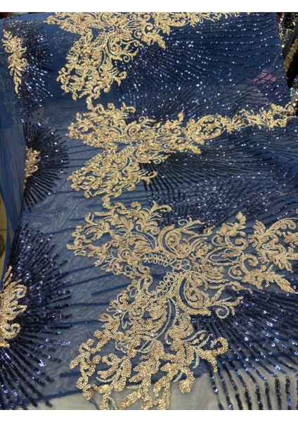 Pullu Nakışlı Dantel Kumaş