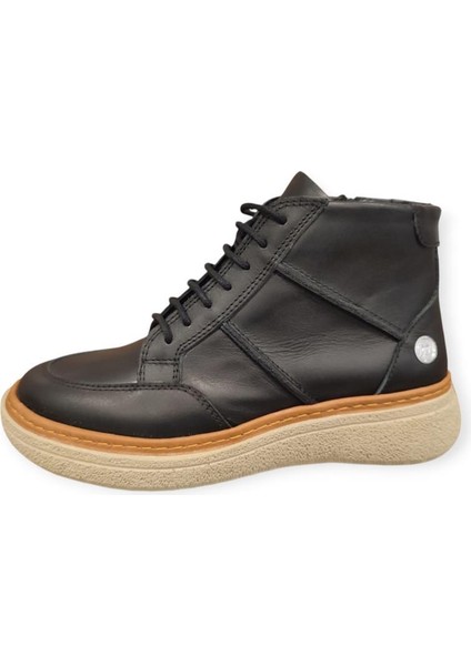 D25KB-1025 Esnek Hafif Deri Kadın Bot