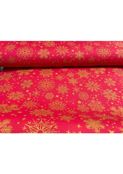 Yılbaşı Desen Duck Keten Kumaş