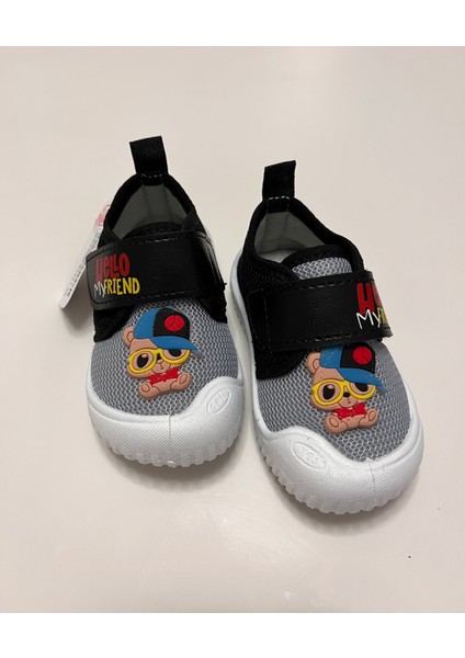 Erkek Bebek Keten,hafif ,yumuşak ve Kaymaz Taban Panduf Ev Kreş Ayakkabısı