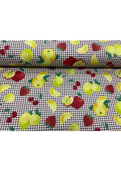 Desenli Duck Keten Kumaş