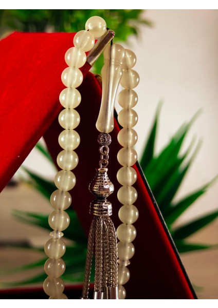 Kedi Gözü Tesbih Kişiye Özel Isimli Gece Parlayan Model Hediyelik Tesbih Küre Kesim