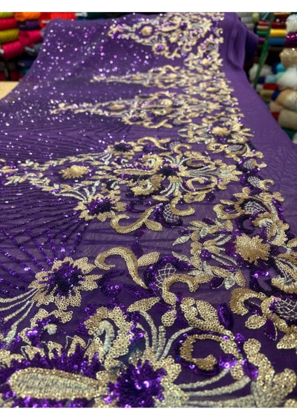 Pullu Nakışlı Dantel Kumaş fırsatları