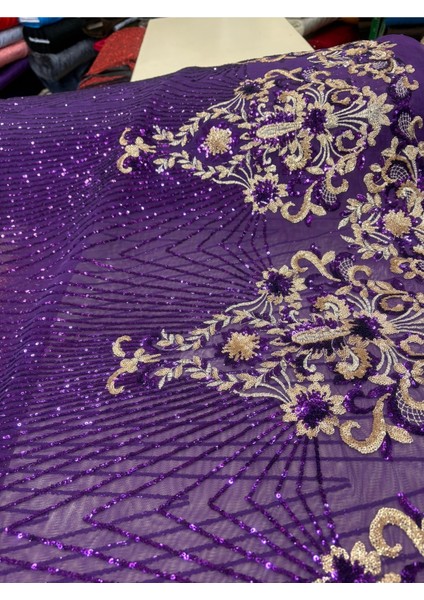 Pullu Nakışlı Dantel Kumaş indirimleri