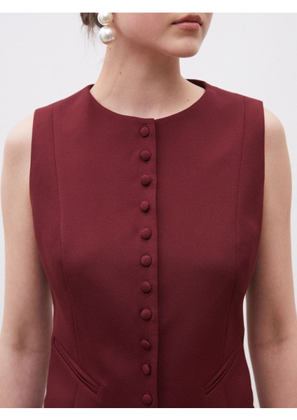 Yeni Sezon Bisiklet Yaka Krep Kadın Klasik Yelek modelleri