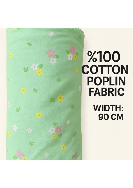 %100 Pamuk Poplin Kumaş 90 cm Eninde Dikiş ve Hobi Kumaşı