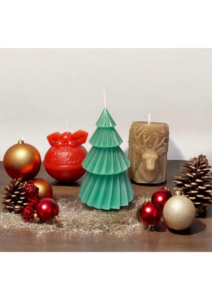 Noel Mumu Yılbaşı Dekor Mum Seti