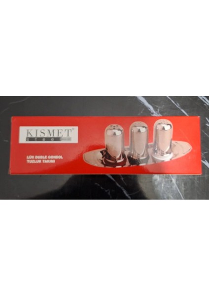 Metal Tuzluk Biberlik Duble Gondol 3lü Set modelleri