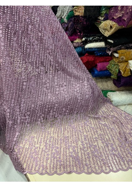 Güpür Dantel Pul Işlemeli