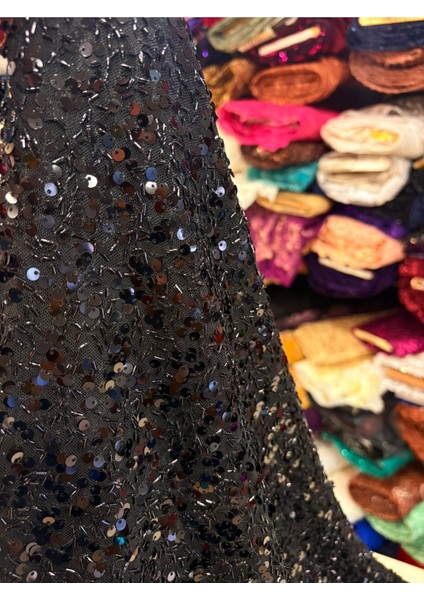 Pullu Payet Kumaş (Tül Üzerine Pul ve Boncuk Görünümlü ) fiyatları