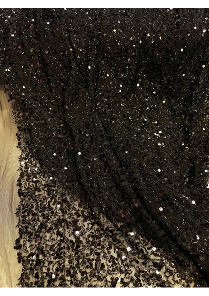 Pullu Payet Kumaş (Tül Üzerine Pul ve Boncuk Görünümlü ) indirimleri