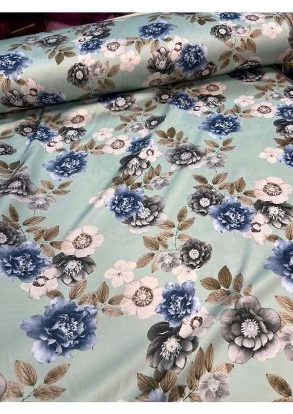 Desenli Kobe Saten Kumaş