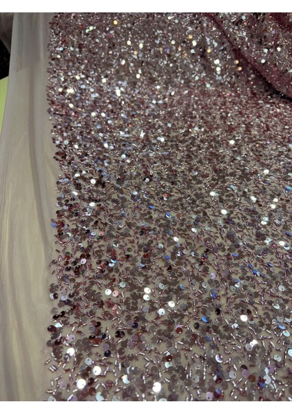 Pullu Payet Kumaş (Tül Üzerine Pul ve Boncuk Görünümlü ) indirimleri