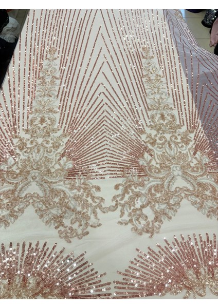 Pullu Nakışlı Dantel Kumaş