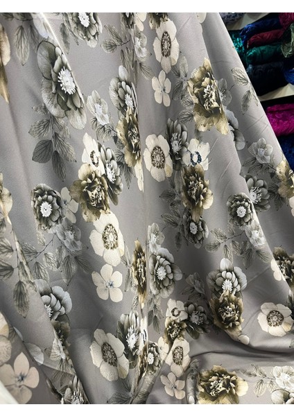 Desenli Kobe Saten Kumaş