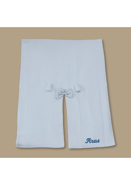 Isme Özel Nakışlı Mavi Renk Bebek Puset Örtüsü fırsatları