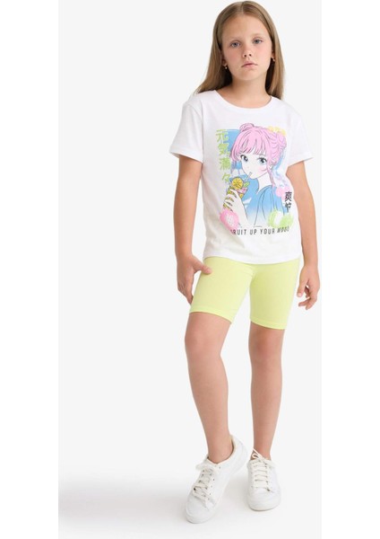 Kız Çocuk Kısa Boy Tayt B5591A825SM