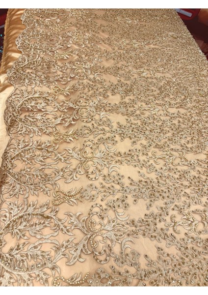 Taşlı Boncuklu Güpür Dantel Kumaş fırsatları
