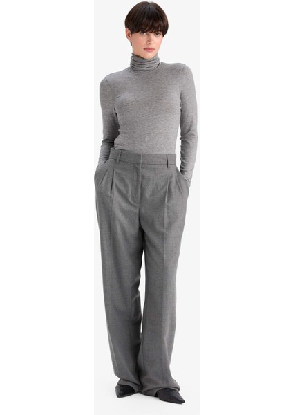 Modal Kaşmir Yumuşak Dokulu Balıkçı Yaka Uzun Kollu Üst-Fall in Love