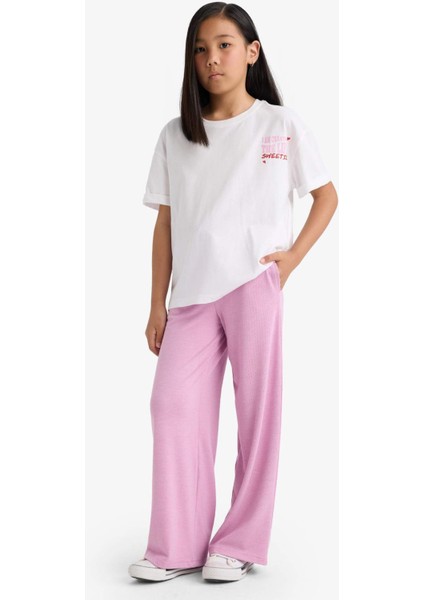 Kız Çocuk Wide Leg Cepli Geniş Paça Pantolon E8294A825AU