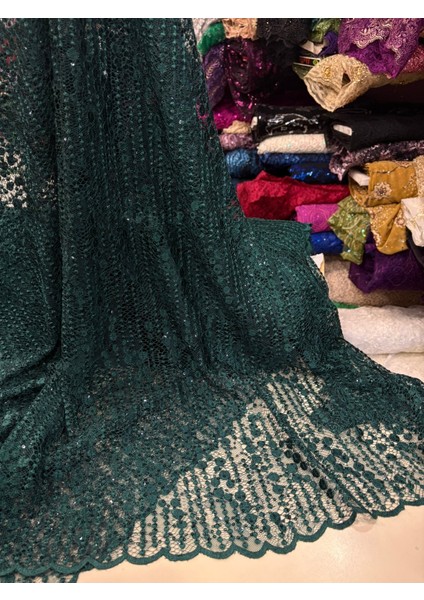 Güpür Dantel Pul Işlemeli