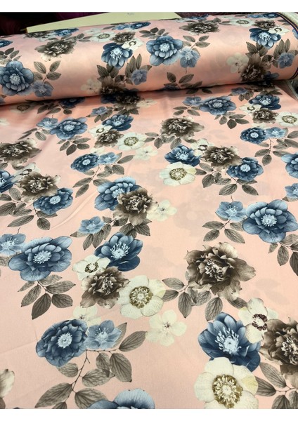 Desenli Kobe Saten Kumaş