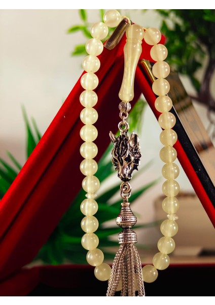 Kedi Gözü Tesbih Kişiye Özel Isimli Gece Parlayan Model Hediyelik Tesbih Küre Kesim