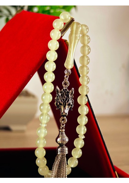 Kedi Gözü Tesbih Kişiye Özel Isimli Gece Parlayan Model Hediyelik Tesbih Küre Kesim