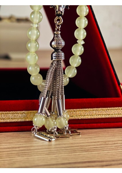 Kedi Gözü Tesbih Kişiye Özel Isimli Gece Parlayan Model Hediyelik Tesbih Küre Kesim