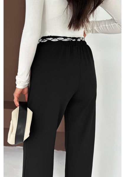Kadın Fular Kemerli Bol Paça Pantolon – Statement Flow