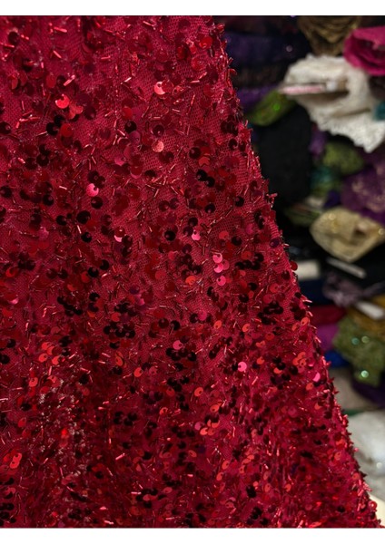 Pullu Payet Kumaş (Tül Üzerine Pul ve Boncuk Görünümlü ) fiyatları