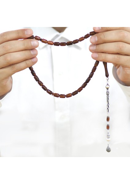 925 Ayar Gümüş Kral Zincir Püsküllü Kapsül Kesim Cilalı Exclusive Renk Kuka Tesbih modelleri