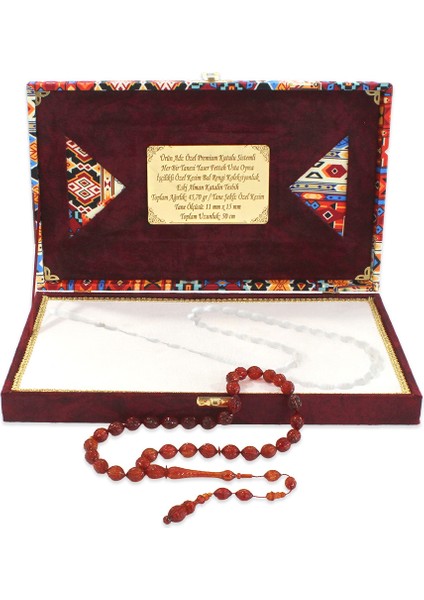 Premium Kutulu Sistemli Her Tanesi Yaser Fettah Usta Eseri Koleksiyonluk Eski Alman Katalin Tesbih