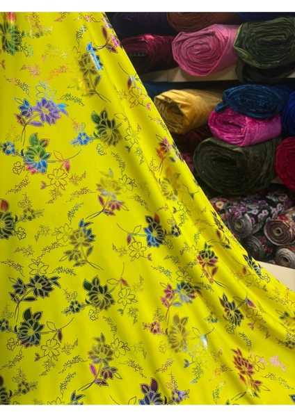 Multi Clour Likralı Yaldızlı Kumaş