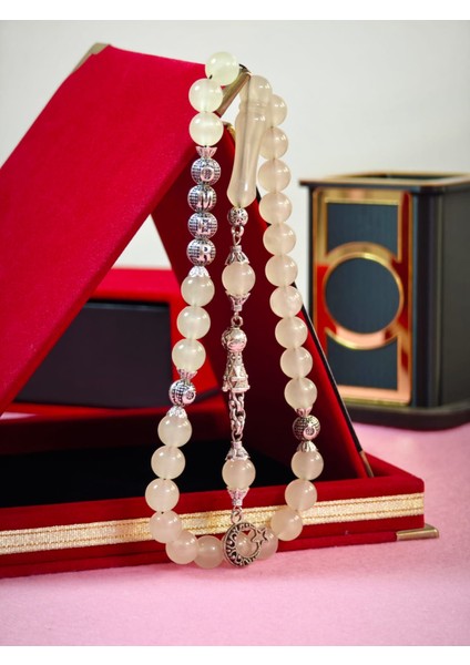 Kedi Gözü Tesbih Kişiye Özel Isimli Gece Parlayan Model Hediyelik Tesbih Küre Kesim