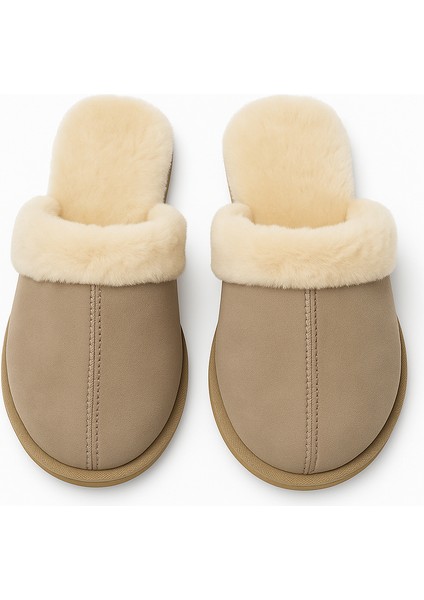 Kadın Kürklü Ev Terliği – Sima Gift Nice For You Pelüş, Kalın Tabanlı, Yün Astarlı Kışlık Cozy Terlik