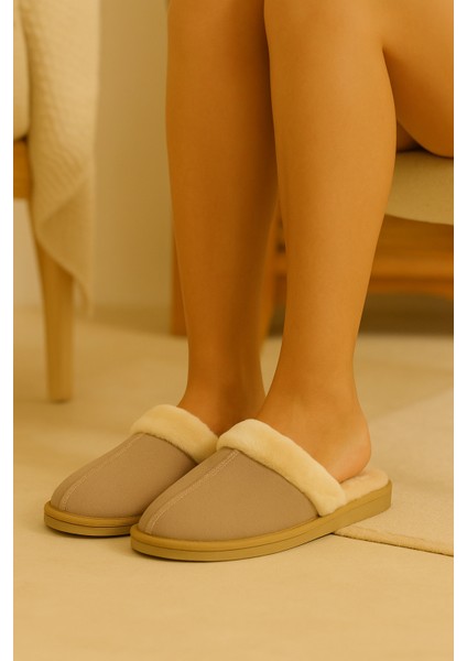 Kadın Kürklü Ev Terliği – Sima Gift Nice For You Pelüş, Kalın Tabanlı, Yün Astarlı Kışlık Cozy Terlik indirimleri