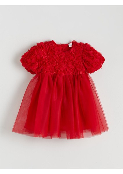 Lcw Yeni Sezon Peak Yeni Sezon Bisiklet Yaka Kız Çocuk Abiye Elbise