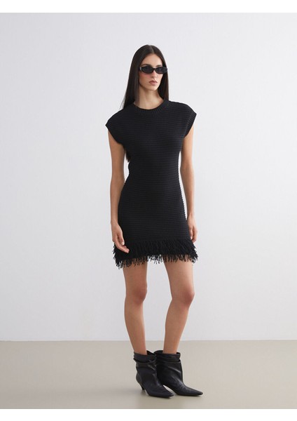 Lcw Yeni Sezon Artı Yeni Sezon Bisiklet Yaka Mini Triko Elbise fiyatları