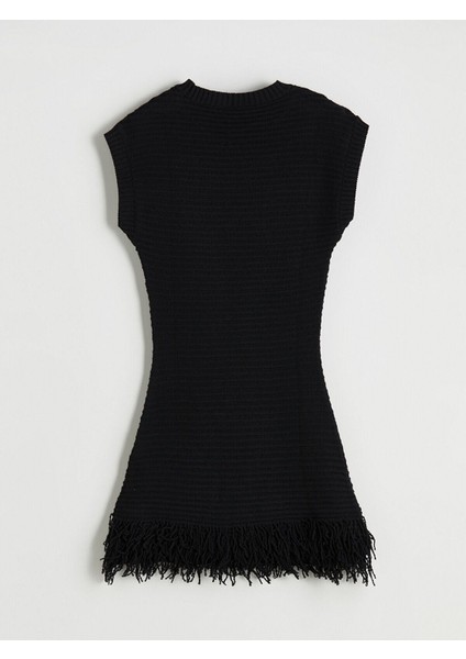 Lcw Yeni Sezon Artı Yeni Sezon Bisiklet Yaka Mini Triko Elbise