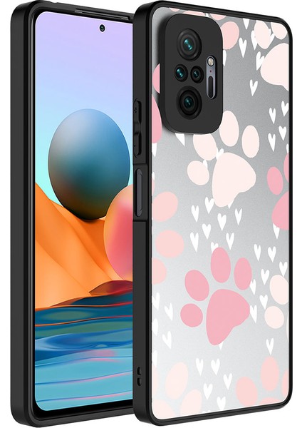 Xiaomi Redmi Note 10 Pro Kılıf Aynalı Desenli Kamera Korumalı Parlak Mbvo Mirror Kapak-Pati