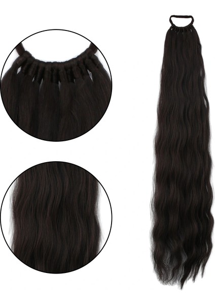 Lastik Tokalı At Kuyruğu Su Dalgalı - Kızıl Kahve fiyatları