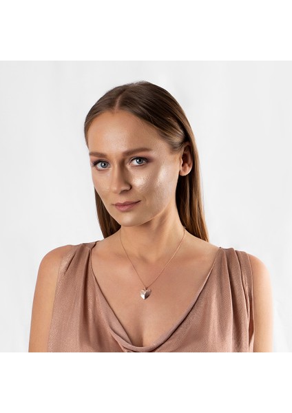 Zirkon Taşlı Rose Renk Isme Özel Yazılı 925 Ayar Gümüş Kalp Kolye indirimleri